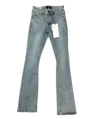 Rise Supply Co Jeans Juniors 1 Blue High Rise Bootcut Stretch Denim Cotton 26X32